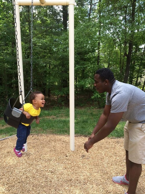 learning to pump on a swing