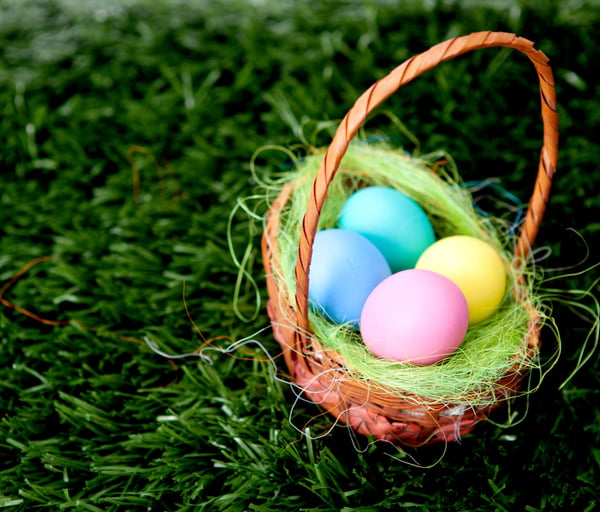 Easter egg basket scavenger hunt