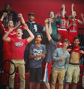 fans cheering basketball game