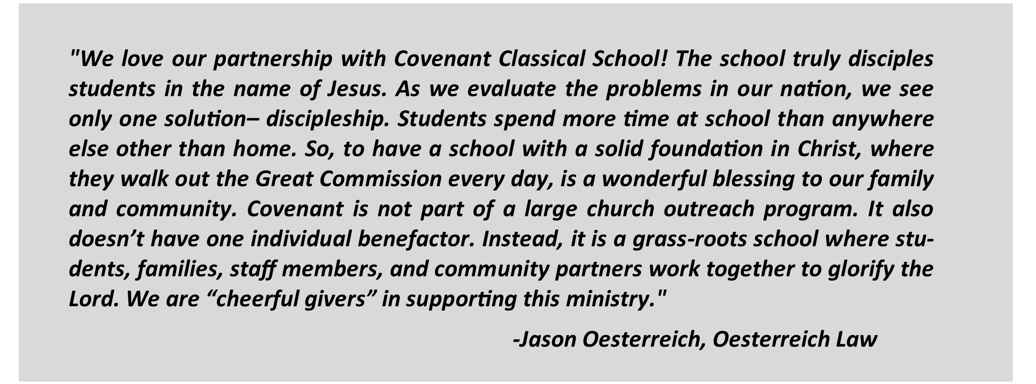 Website Testimony
