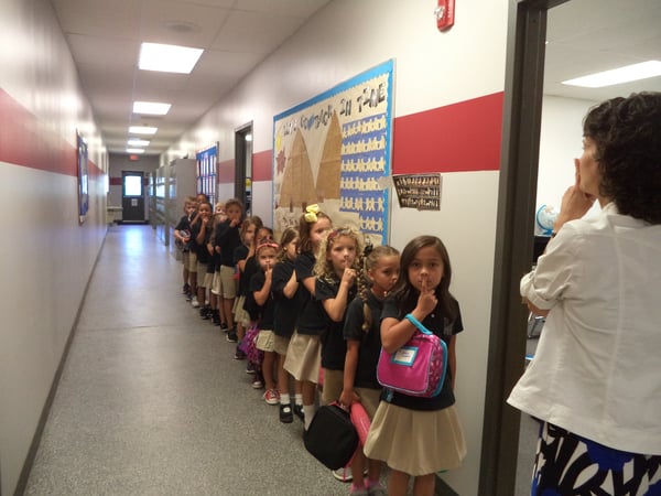 children hallway discipline order