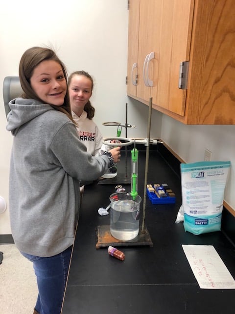 middle school science lab experiment